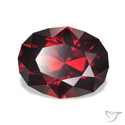 rodolita granada Vermelho escuro Natural 2.56ct, oval, VVS