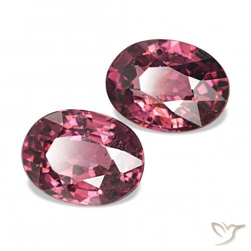 Pedras preciosas de rodolita granada vermelho médio natural de 2.07 ct, oval, VS