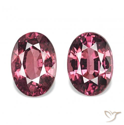 2.09ctw Vermelho roxo rodolita granada, oval, VS