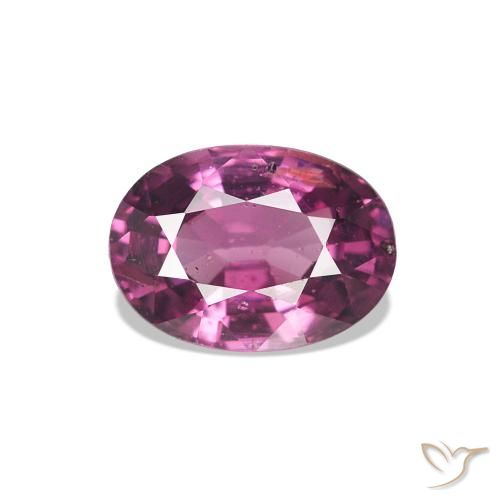 rodolita granada Medium Dark-Purple Natural 1.00ct, Corte Oval, VS