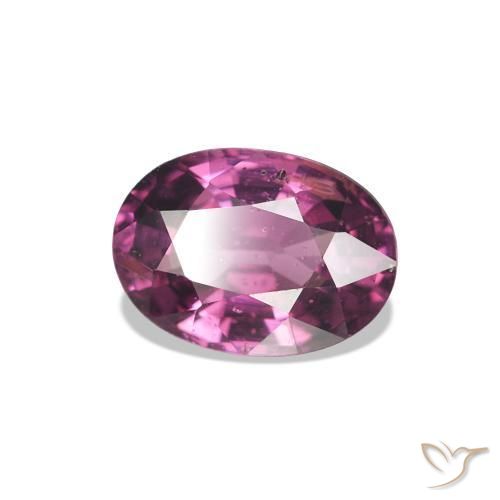 rodolita granada Medium Dark-Purple Natural 1.00ct, Corte Oval, VS