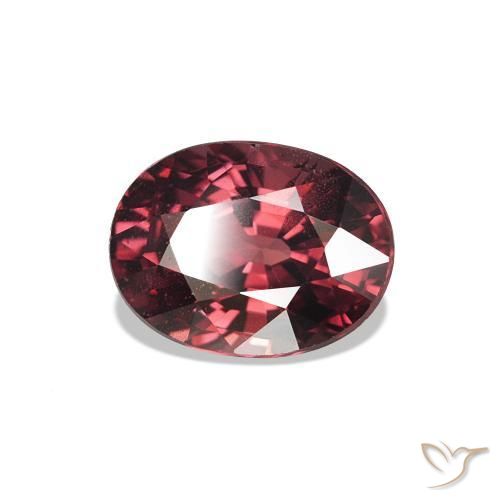 rodolita granada vermelho médio Natural 1.11ct, oval, VS