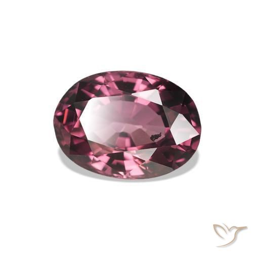 rodolita granada Tom Vermelho Framboesa Natural 1.11ct, Corte Oval, VS