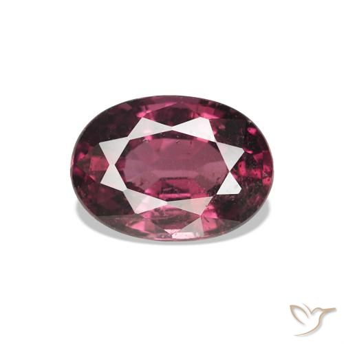 1.10ct roxo avermelhado rodolita granada, oval, VS-SI