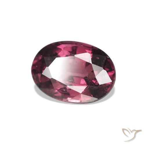 rodolita granada roxo avermelhado Natural 1.10ct, Corte Oval, VS-SI