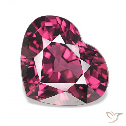 4.35ct Vermelho Rapberry rodolita granada, Coração, VVS-VS