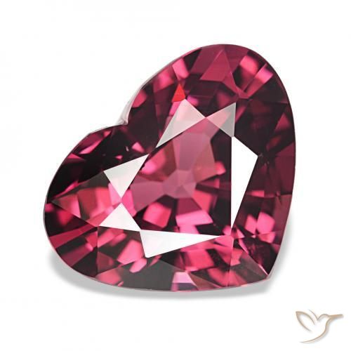rodolita granada Vermelho roxo Natural 4.15ct, Coração, VVS-VS