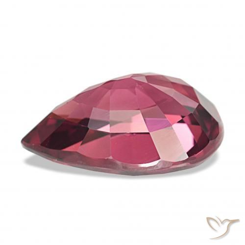 rodolita granada Vermelho roxo Natural 4.62ct, Formato de pêra, VVS-VS