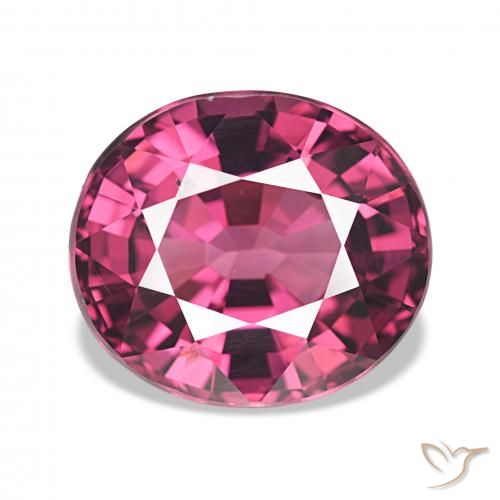 4.30ct roxo avermelhado rodolita granada, oval, VVS-VS