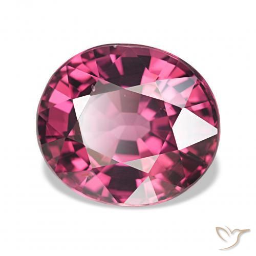 rodolita granada roxo avermelhado Natural 4.30ct, oval, VVS-VS