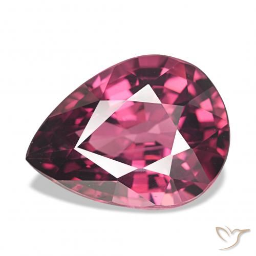 4.63ct Magenta Profundo rodolita granada, Formato de pêra, VVS-VS