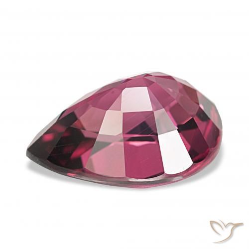 rodolita granada Magenta Profundo Natural 4.63ct, Formato de pêra, VVS-VS