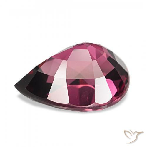 rodolita granada roxo médio Natural 4.38ct, Formato de pêra, VVS-VS