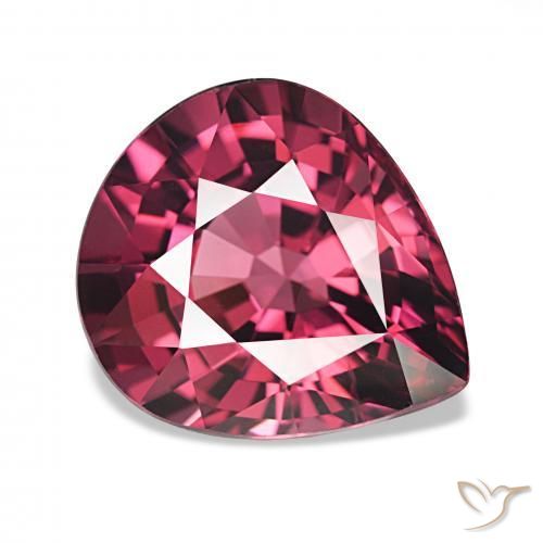 rodolita granada roxo médio Natural 4.07ct, Formato de pêra, VVS-VS