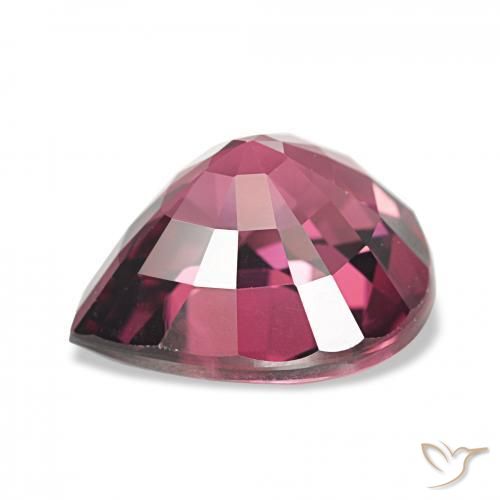 rodolita granada roxo médio Natural 4.07ct, Formato de pêra, VVS-VS