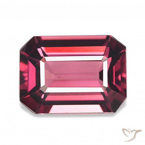4.60ct Magenta Profundo rodolita granada, Corte Esmeralda, VVS-VS