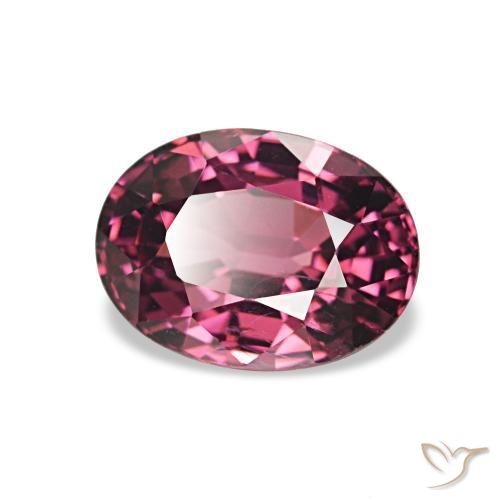 rodolita granada Vermelho Rapberry Natural 1.18ct, oval, VS