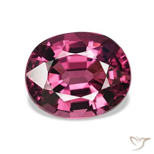 2.76ct roxo avermelhado rodolita granada, oval, VVS