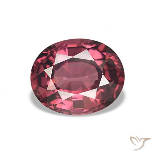 rodolita granada Vermelho roxo Natural 2.57ct, Corte Oval, VS