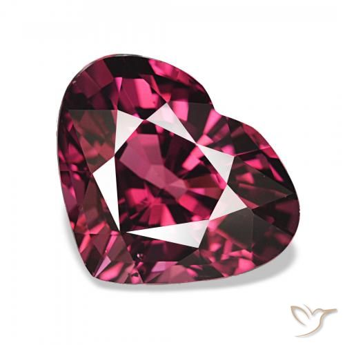 4.50ct Vermelho roxo rodolita granada, Coração, VS