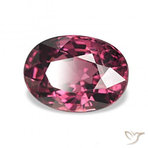rodolita granada vermelho médio Natural 1.20ct, oval, VS