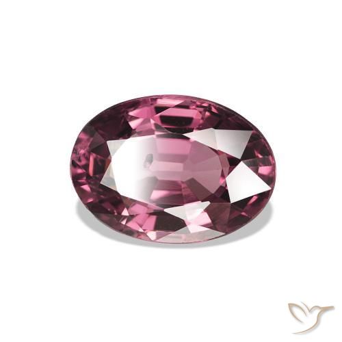 rodolita granada tom roxo-vermelho Natural 1.12ct, Corte Oval, VS