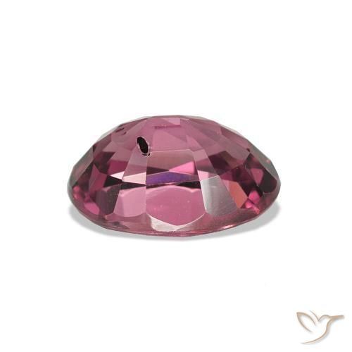 rodolita granada tom roxo-vermelho Natural 1.12ct, Corte Oval, VS