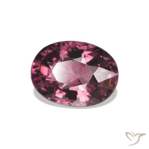 rodolita granada Vermelho roxo Natural 1.16ct, Corte Oval, VS