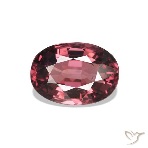 rodolita granada Tom Vermelho Framboesa Natural 1.17ct, Corte Oval, VS