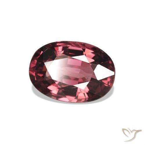rodolita granada Tom Vermelho Framboesa Natural 1.17ct, Corte Oval, VS