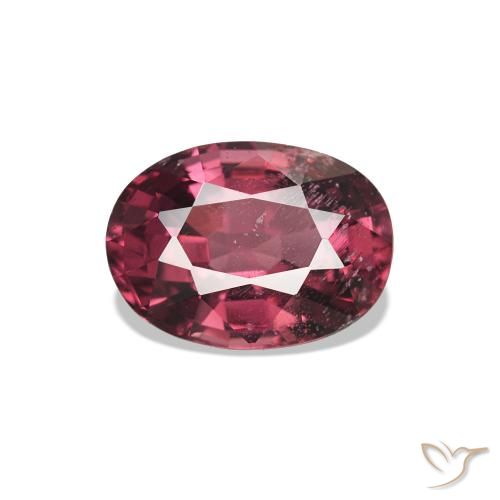 rodolita granada Medium Dark-Red Natural 1.05ct, Corte Oval, VS