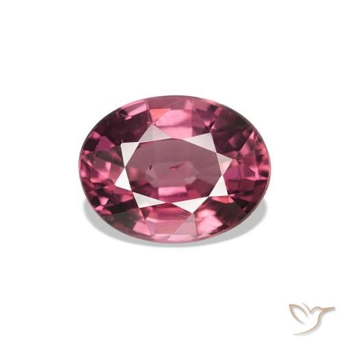 rodolita granada framboesa vermelha Natural 1.03ct, Corte Oval, VS-SI