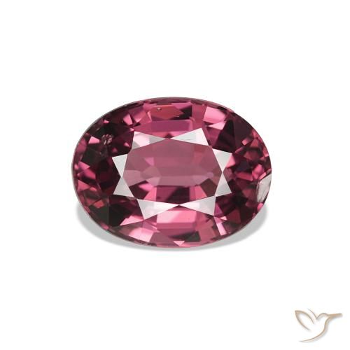 1.12ct vermelho médio rodolita granada, oval, VS-SI