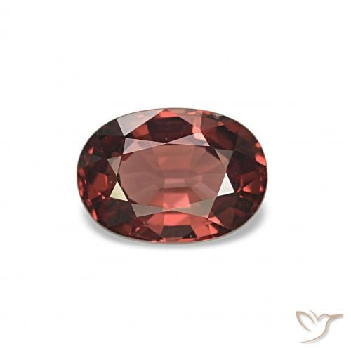 1.10ct Vermelho Tijolo Profundo rodolita granada, oval, VS