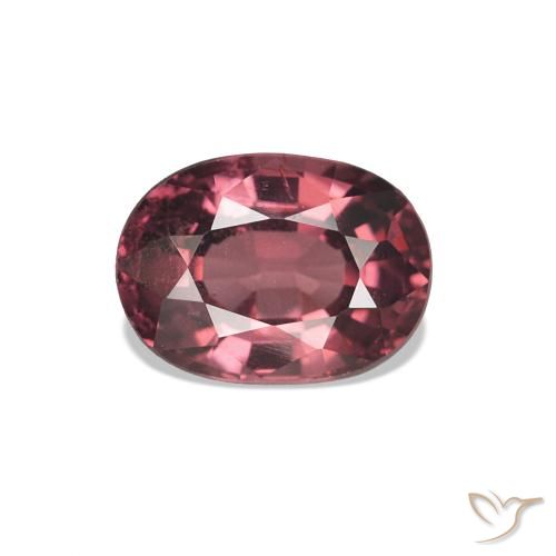 rodolita granada Tom Vermelho Framboesa Natural 1.21ct, Corte Oval, VS
