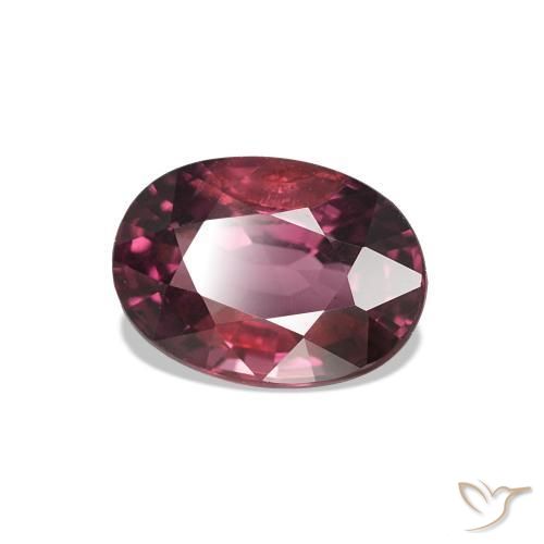 Rodolita Granada Medium Dark-Purple Natural 1.21ct, Corte Oval, VS