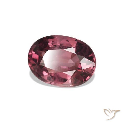 Granada rodolita roxo natural 1,02ct, corte oval, VS