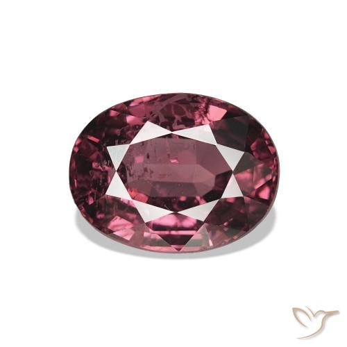 rodolita granada Medium Dark-Red Natural 1.37ct, Corte Oval, VS-SI