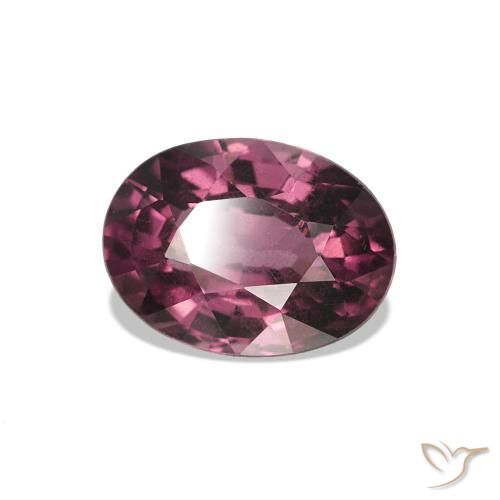 Granada rodolita roxo natural 1,09ct, corte oval, VS