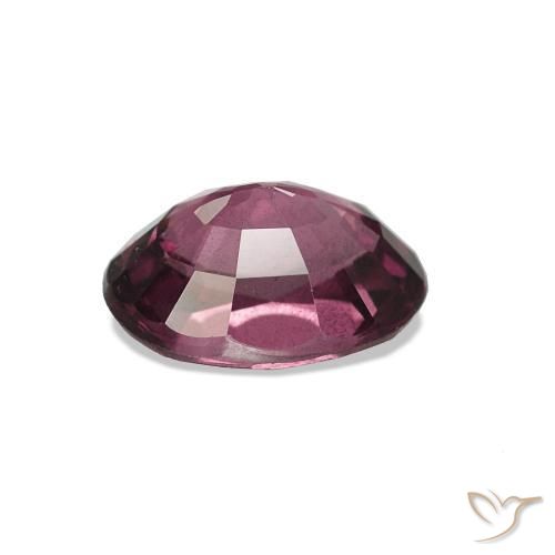 Granada rodolita roxo natural 1,09ct, corte oval, VS