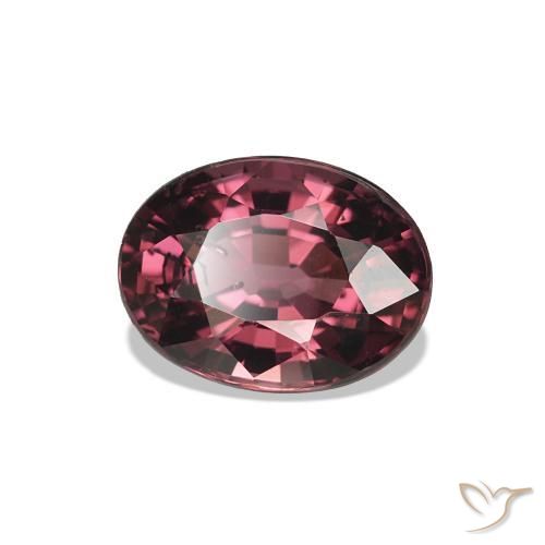 rodolita granada roxo avermelhado Natural 1.09ct, Corte Oval, VS