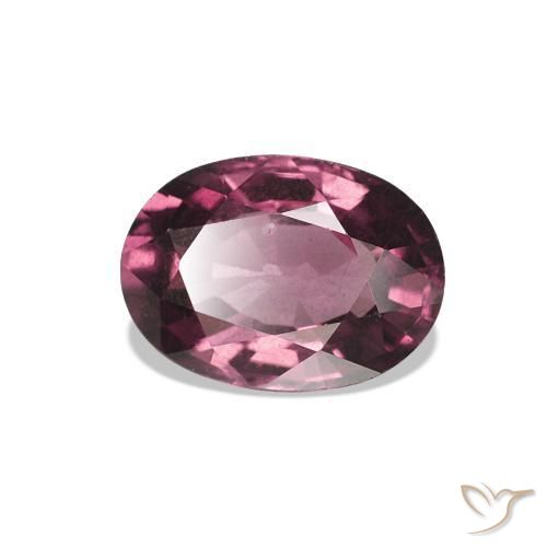 Granada rodolita roxo natural 1,03ct, corte oval, VS