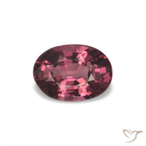 rodolita granada Tom Vermelho Framboesa Natural 1.01ct, Corte Oval, VS