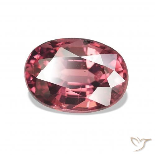 rodolita granada Tom Vermelho Framboesa Natural 1.19ct, oval, VS-SI