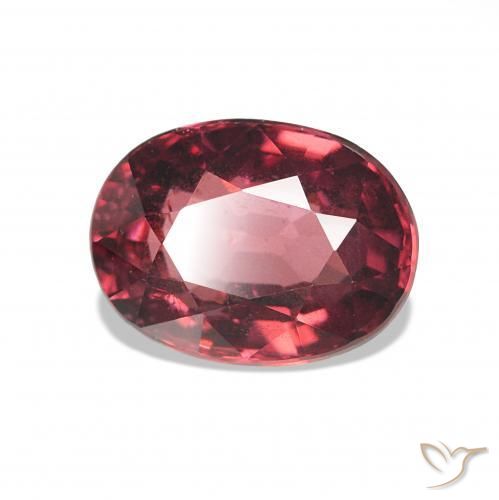 rodolita granada Vermelho roxo Natural 1.12ct, Corte Oval, VS-SI