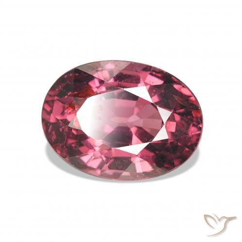 Granada rodolita roxo natural 1,14ct, corte oval, VS