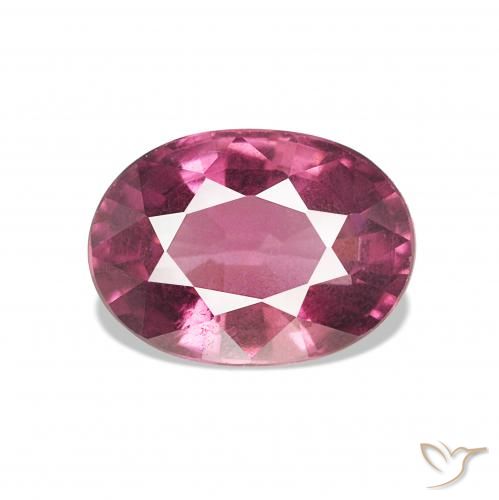 rodolita granada roxo avermelhado Natural 1.07ct, Corte Oval, VS