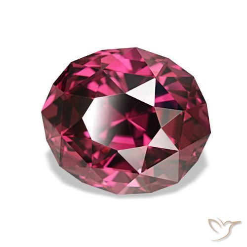 rodolita granada Medium Dark-Red Natural 3.49ct, Corte Oval, VVS