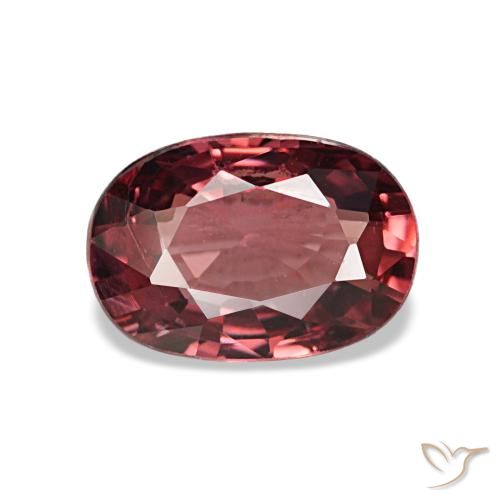 Granada rodolita vermelho natural 0,96ct, corte oval, VS-SI