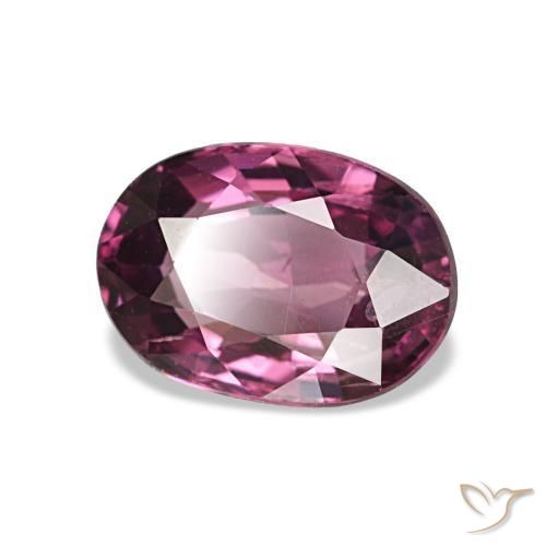 Granada rodolita roxo natural 1,06ct, corte oval, VS-SI